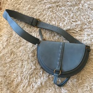 Universal Thread adjustable Fanny pack waist bag belly pack light blue